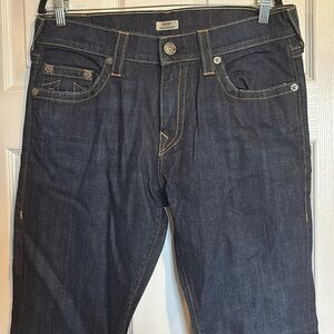 True Religion Ricky men’s dark wash relaxed straight leg jeans size 33